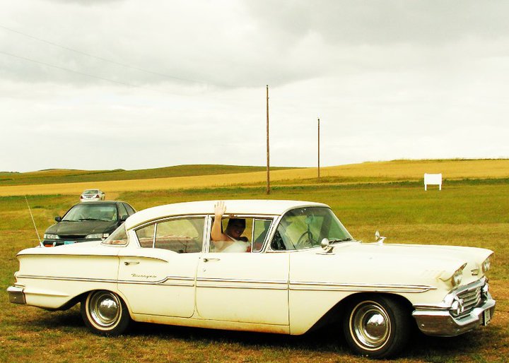 Amelia and Zachary driving into their new life.